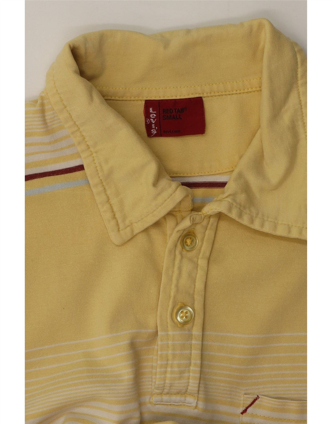 Levi's Herren-Poloshirt mit Grafik, klein, gelb gestreift
