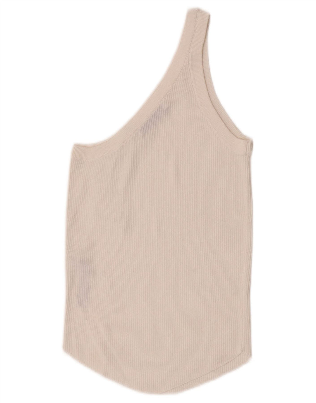 Zara Damen One-Shoulder-Top UK 12 Mittelweiße Viskose