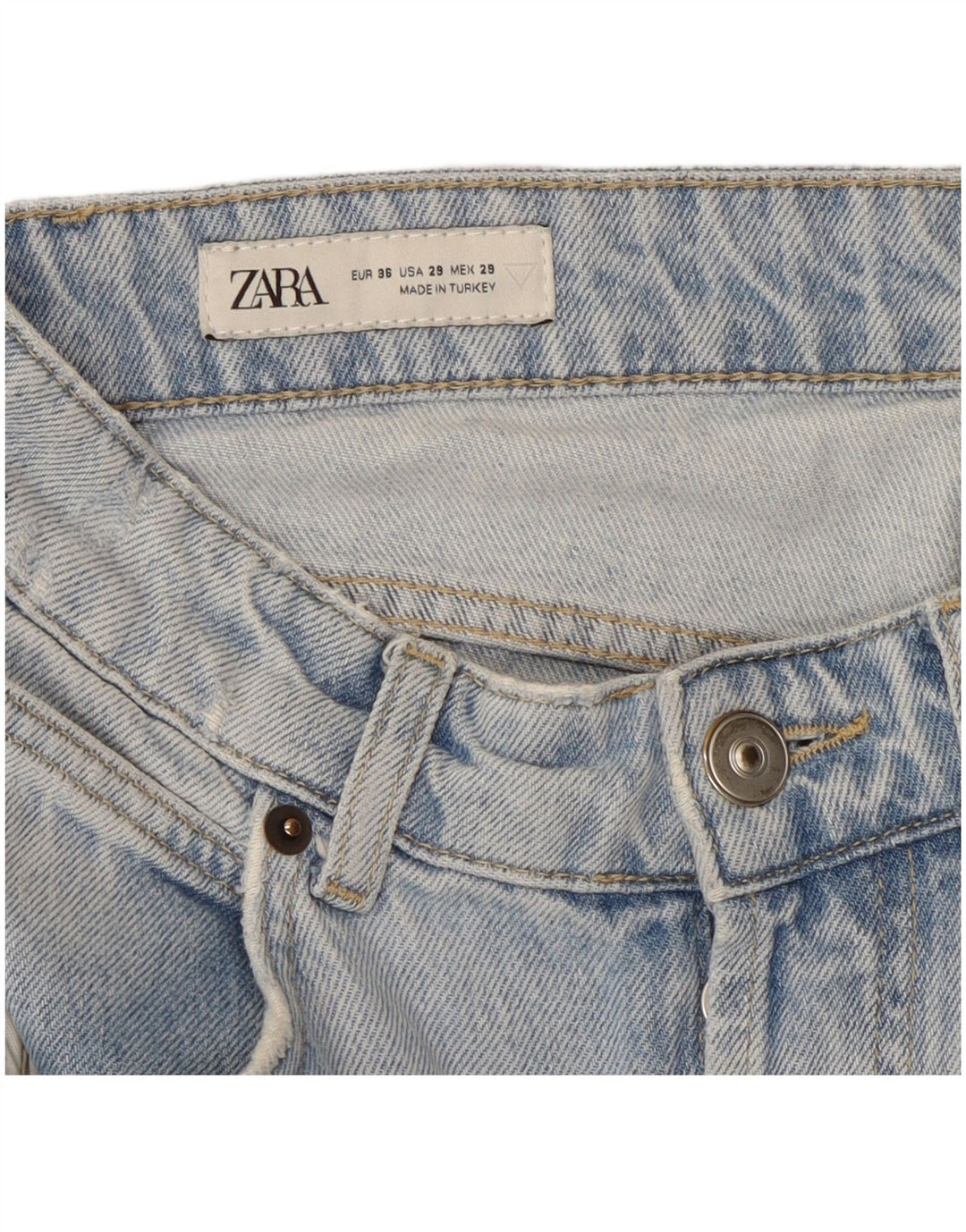 ZARA Herren-Jeans mit weitem Bein, EU 36, XS, B29, L31, blaue Baumwolle