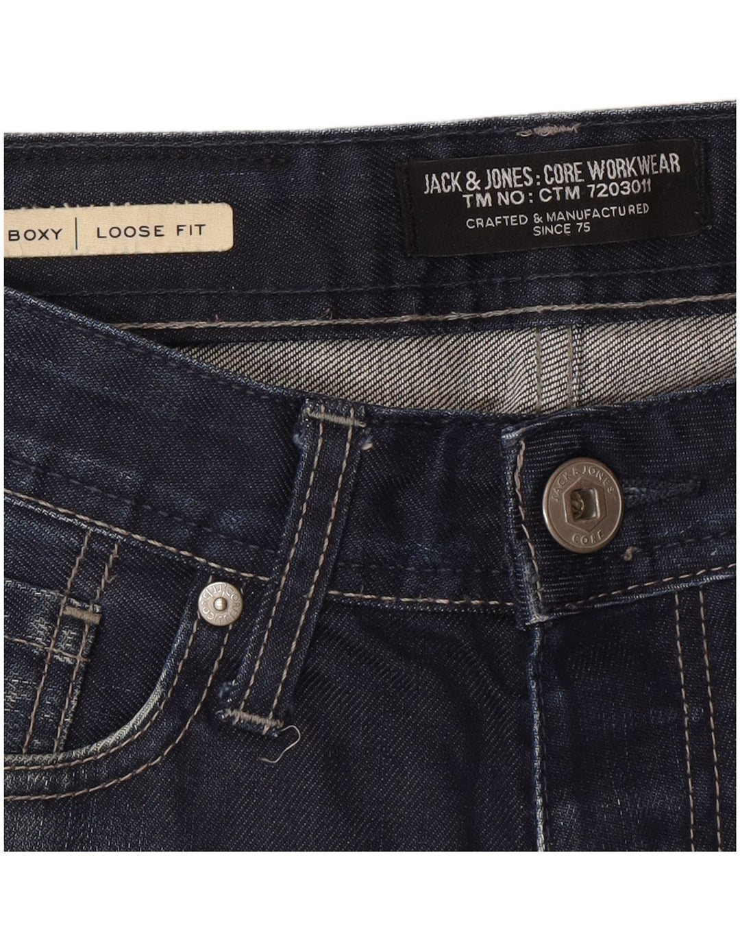 Jack & Jones Herren Boxy Loose Jeans W28 L30 Blau