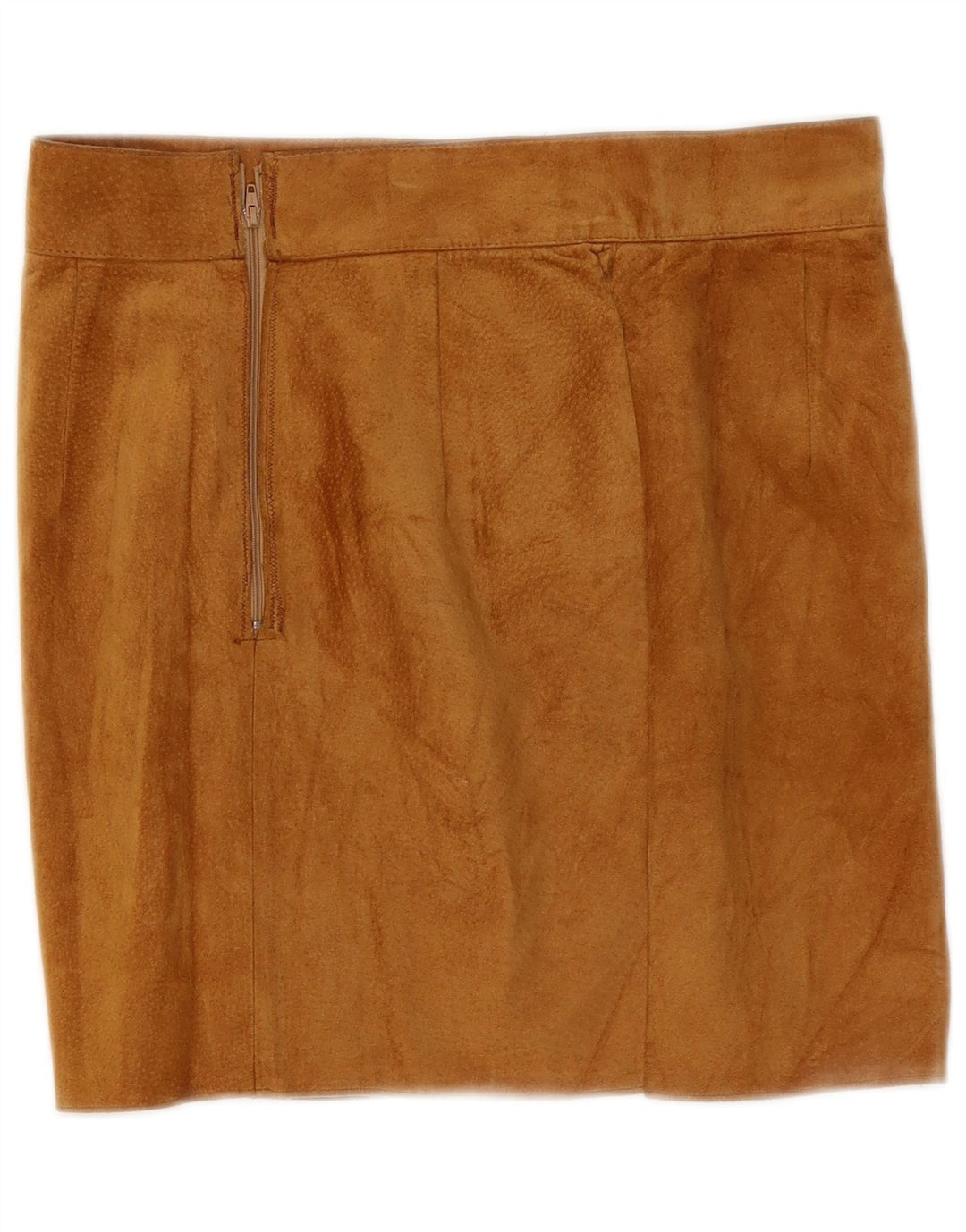 Vintage Damen Carla Wildleder Minirock Groß W32 Braun