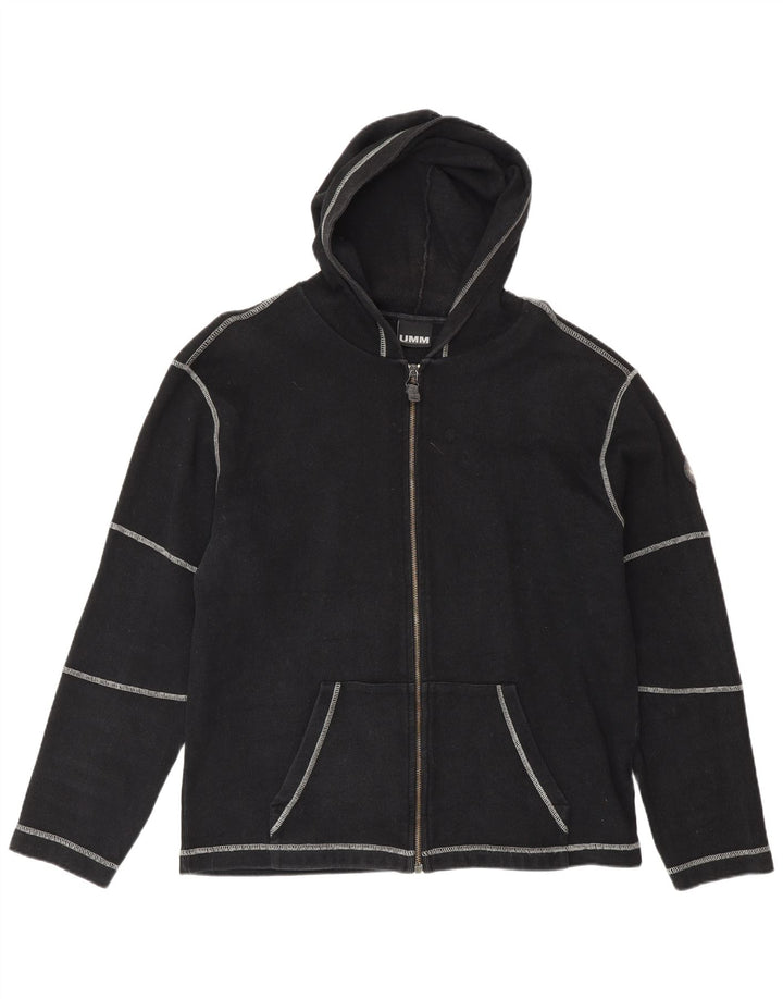 UMM Herren-Strickjacke mit Kapuze, 2XL, schwarze Baumwolle