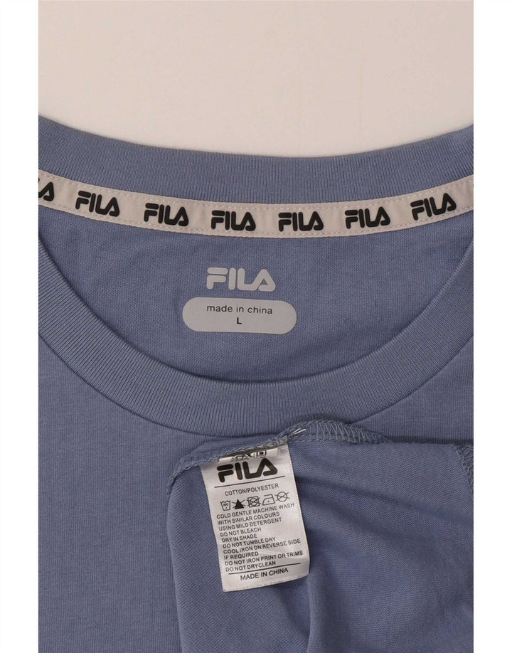 Fila Herren-T-Shirt mit Grafik, groß, aus blauer Baumwolle