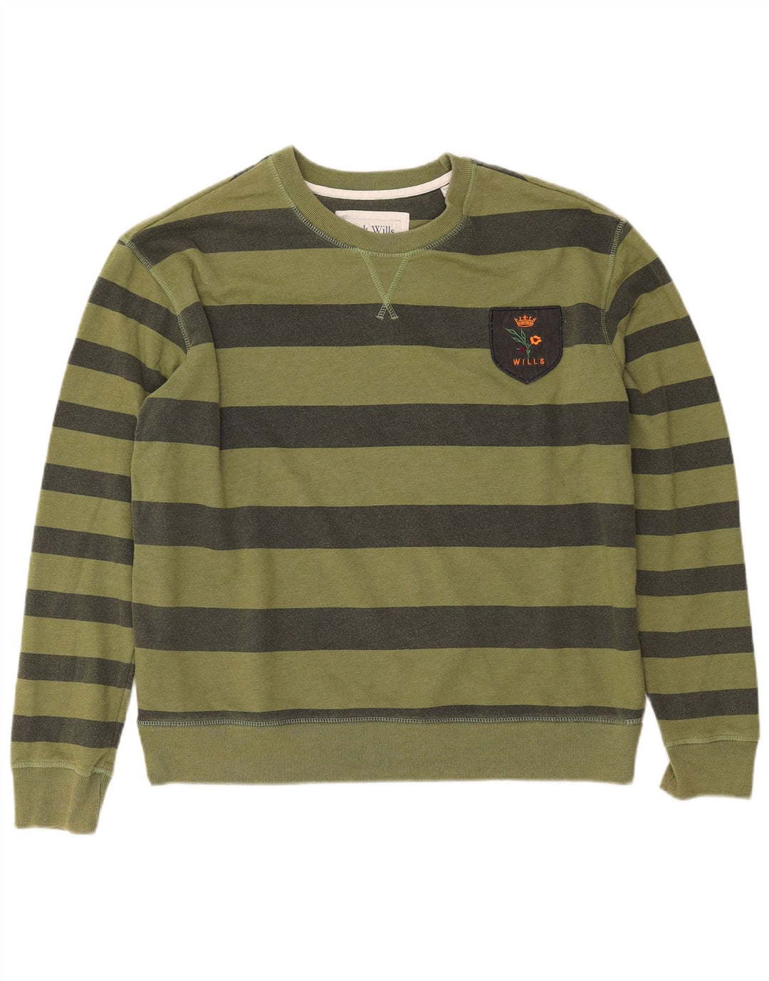 JACK WILLS Damen-Sweatshirt in Übergröße, Gr. 40, Größe L, Khaki, gestreift