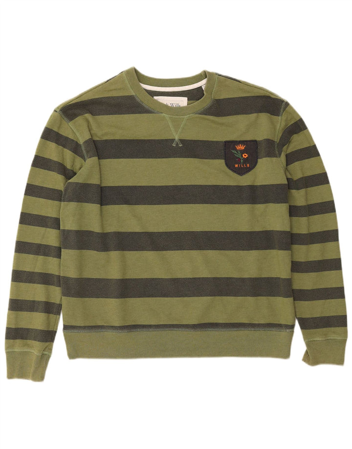 JACK WILLS Damen-Sweatshirt in Übergröße, Gr. 40, Größe L, Khaki, gestreift