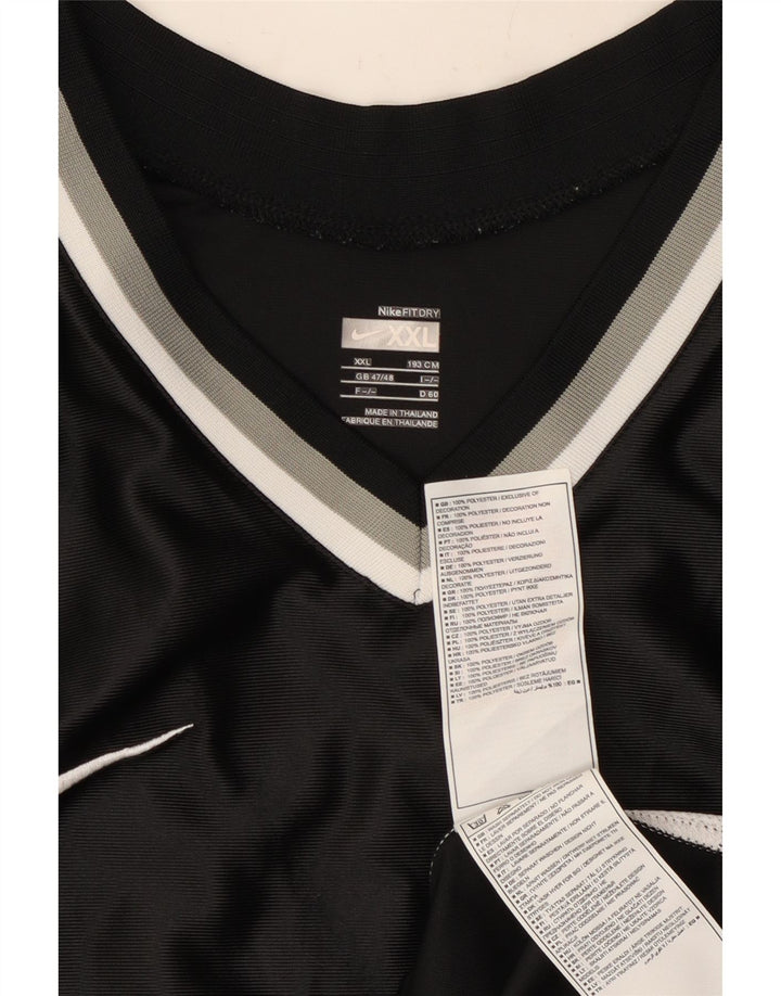 Nike Herren Weste Top UK 47/48 2XL Schwarz Colourblock Polyester