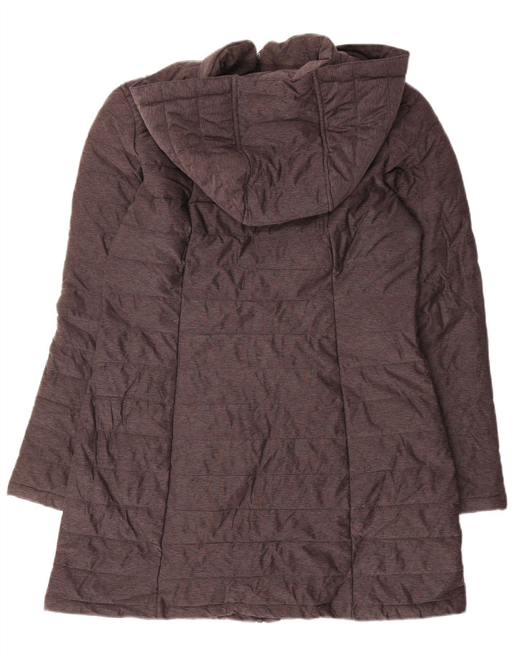 Nautica Wattierter Damenmantel mit Kapuze, UK 10, Größe S, Grau, Polyester