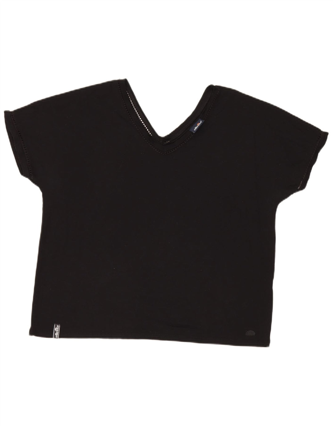 Ellesse Damen T-Shirt Top UK 18 XL Schwarz