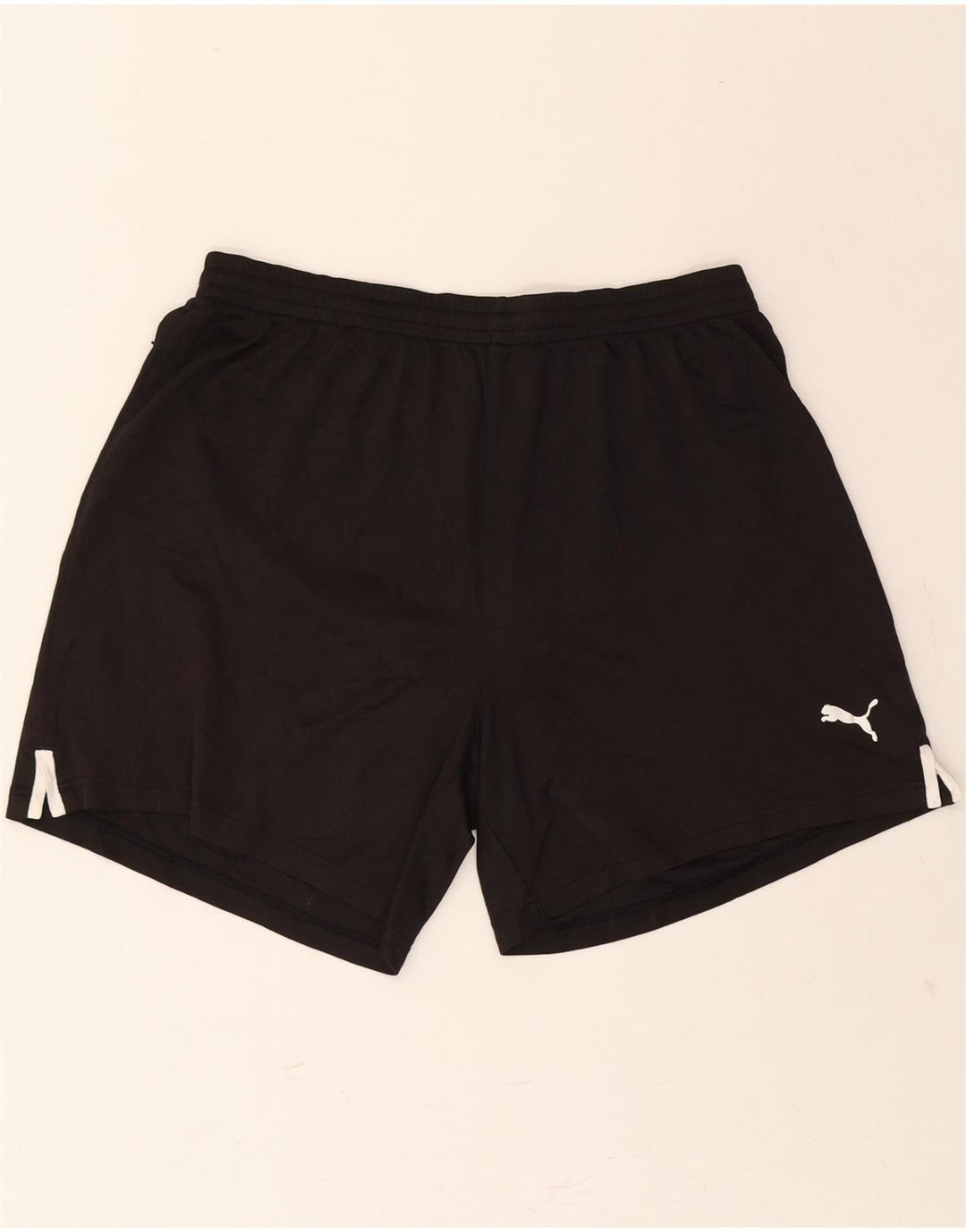 PUMA Womens Sport Shorts UK 16 Large Black Polyester Vintage Puma and Second-Hand Puma from Messina Hembry 