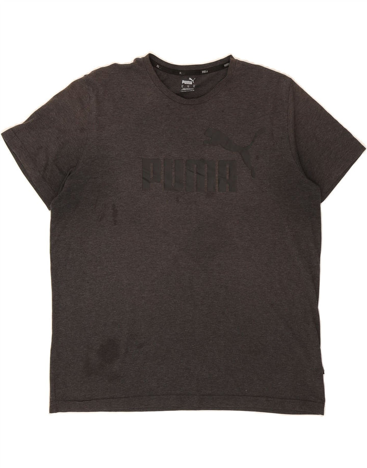 PUMA Mens Graphic T-Shirt Top XL Grey Cotton Vintage Puma and Second-Hand Puma from Messina Hembry 