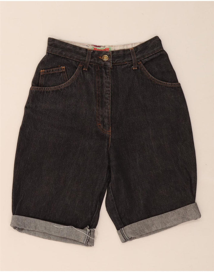 CAPPOPERA Damen-Jeansshorts mit hohem Bund, W26, Größe S, Grau, Baumwolle