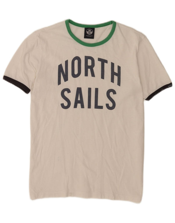 North Sails Grafik-T-Shirt-Oberteil für Mädchen, 13–14 Jahre, Weiß