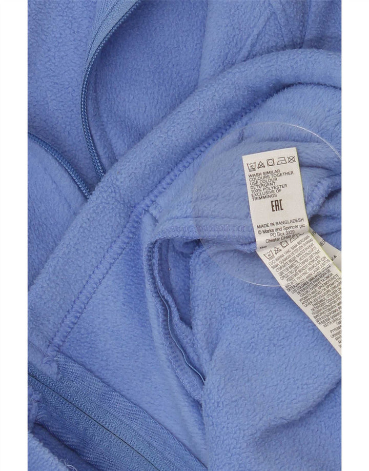 Marks & Spencer Damen Fleecejacke UK 12 Mittelblaues Polyester