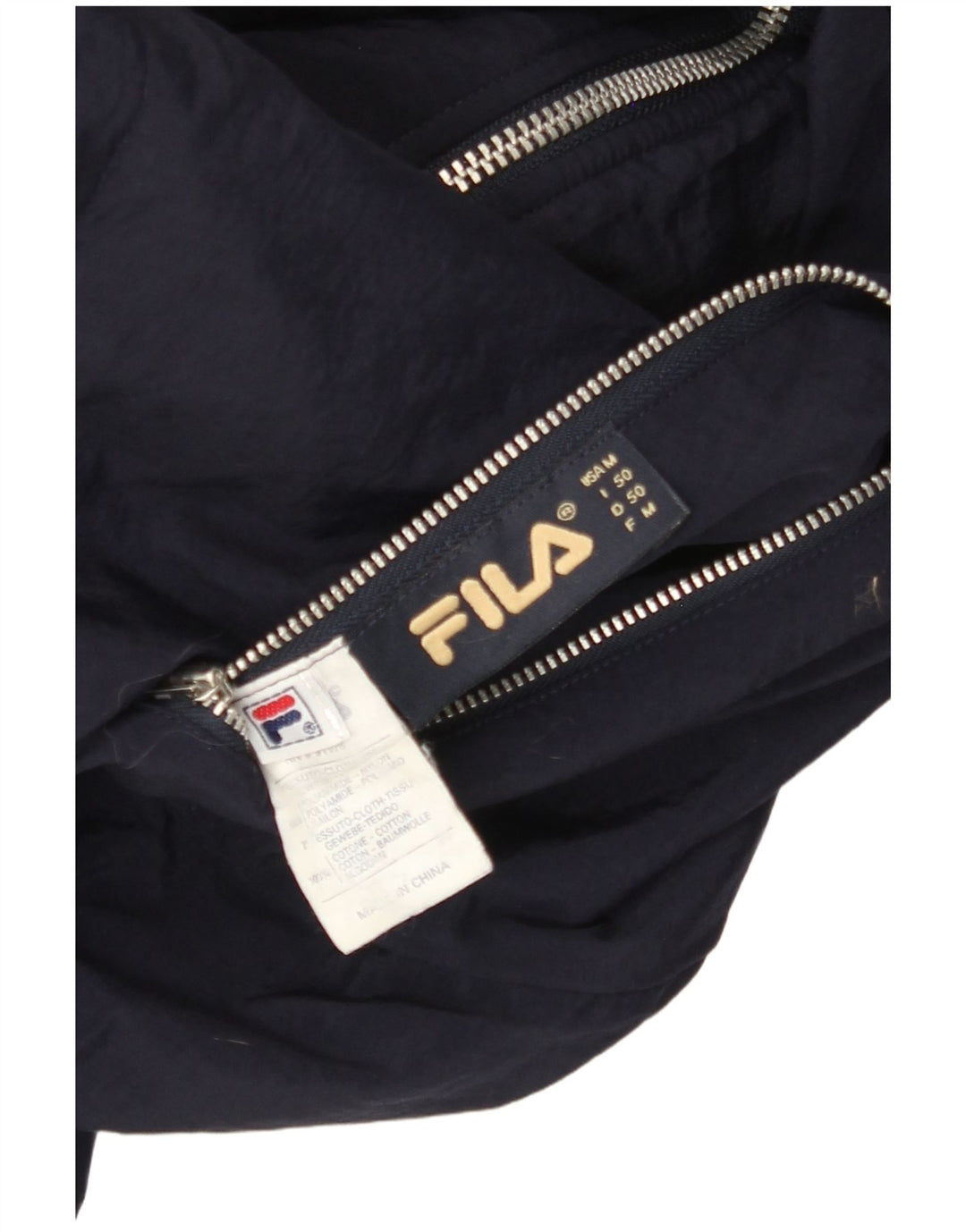 FILA Herren Kapuzen-Wendejacke IT 50 Large Marineblau Farbblock