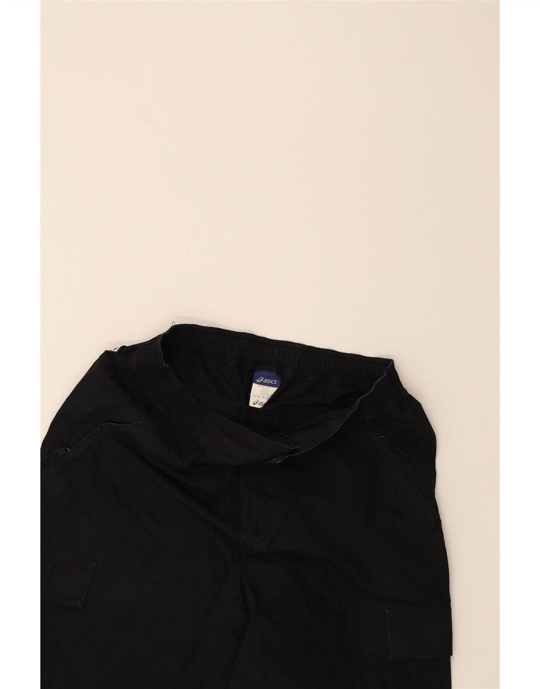 ASICS Mens Cargo Shorts W28 Small Black Cotton Vintage Asics and Second-Hand Asics from Messina Hembry 