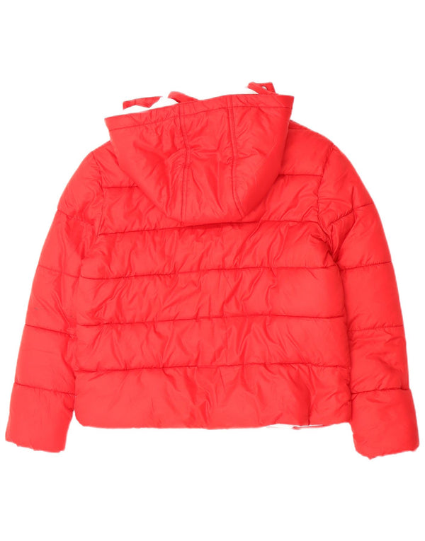 Levi's wattierte Mädchenjacke mit Kapuze, 15–16 Jahre, rotes Polyester