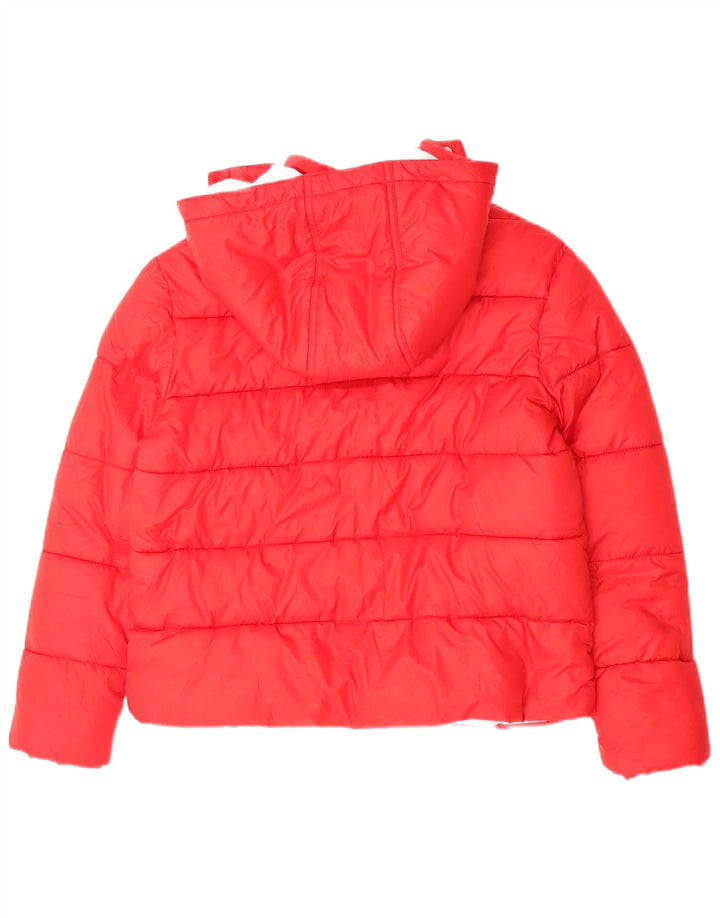 Levi's wattierte Mädchenjacke mit Kapuze, 15–16 Jahre, rotes Polyester