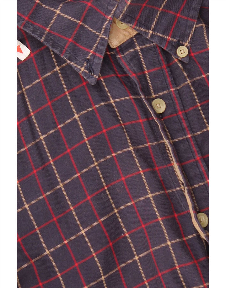 Tommy Hilfiger Herren-Flanellhemd, klein, marineblau, kariert, Baumwolle