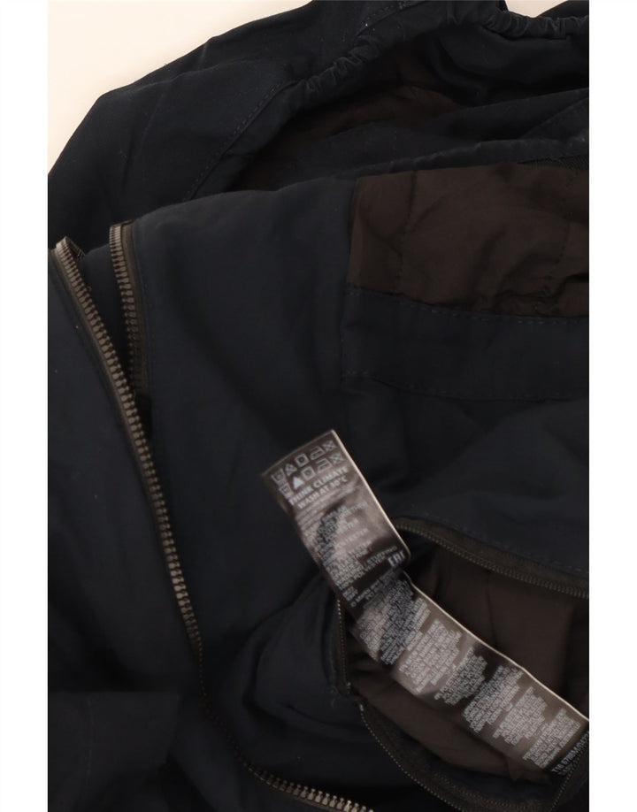 Marks & Spencer Herren-Utility-Jacke mit Kapuze, UK 38, mittelmarineblaue Baumwolle