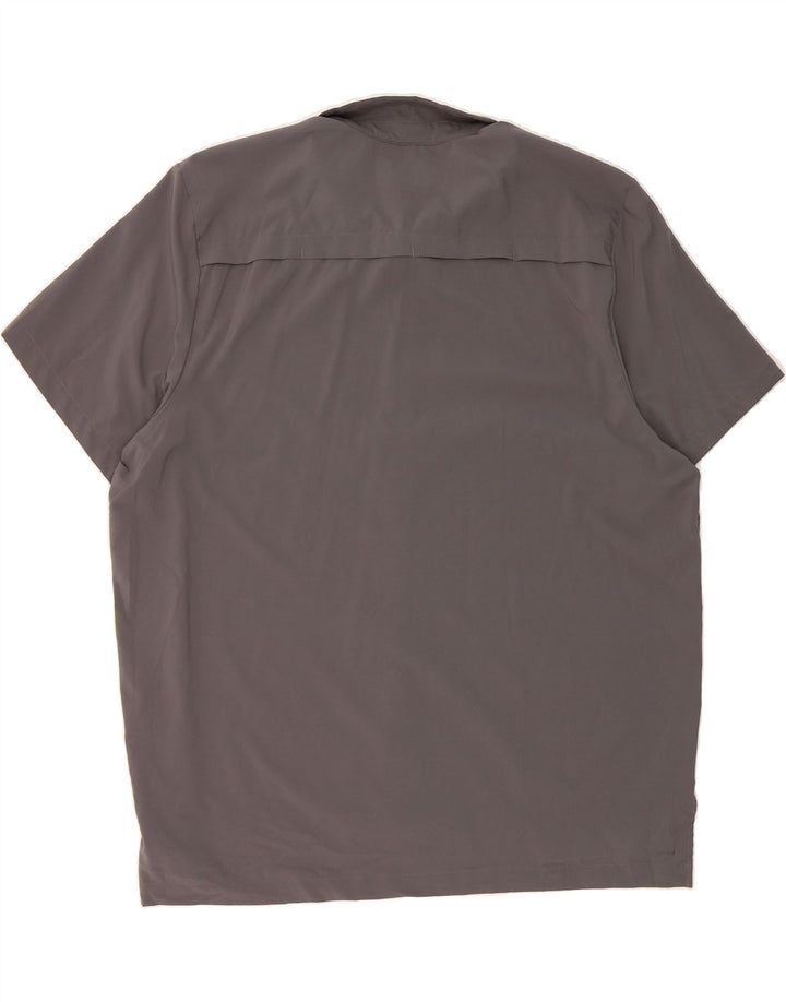 ADIDAS Mens Graphic Short Sleeve Shirt 2XL Grey Polyester Vintage Adidas and Second-Hand Adidas from Messina Hembry 