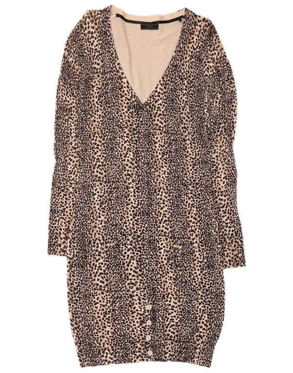 Guess Langarm-Pulloverkleid für Damen UK 12 Medium Beige Animal Print