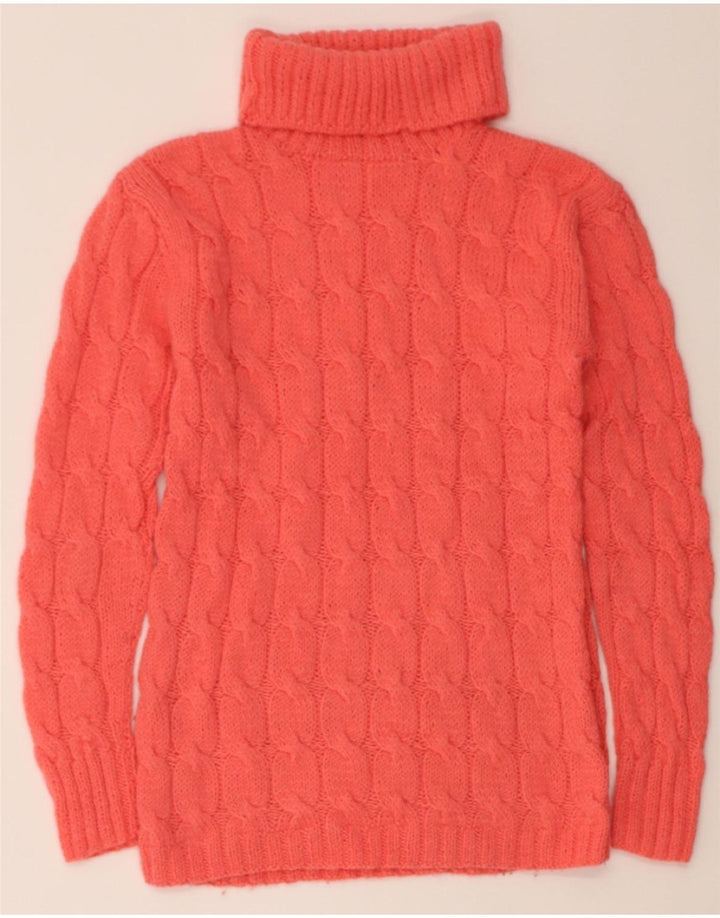 VINTAGE Womens Roll Neck Jumper Sweater UK 8 Small Pink Vintage Vintage and Second-Hand Vintage from Messina Hembry 