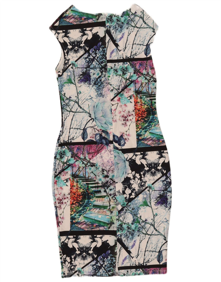 Lipsy Grafisches, figurbetontes Damenkleid UK 10, Größe S, mehrfarbig, Polyester