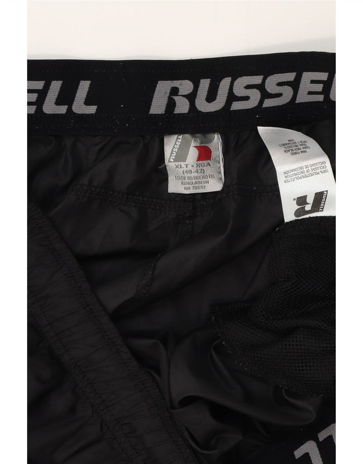 RUSSELL ATHLETIC Mens Tracksuit Trousers XL Black Polyester