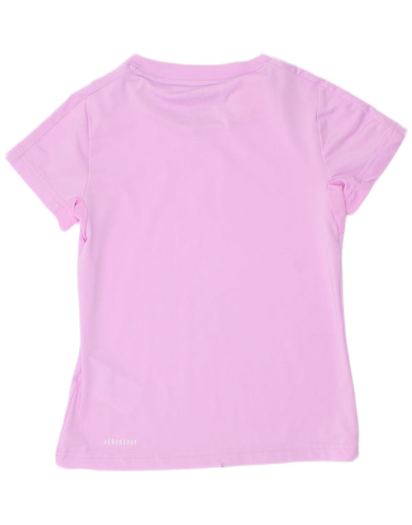Adidas Mädchen Aeroready T-Shirt Top 7–8 Jahre Lila Polyester
