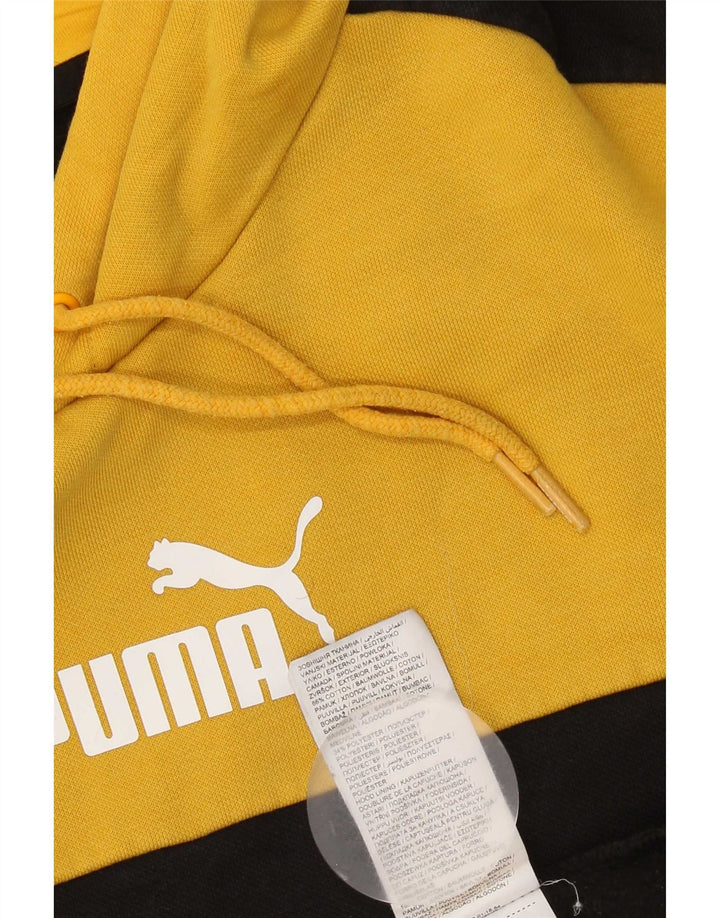Puma Herren Kapuzenpullover Mittelgelbe Colourblock-Baumwolle