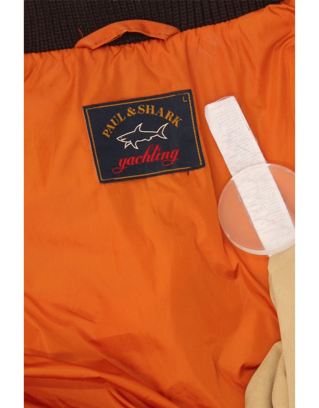 Paul & Shark Herren Bomberjacke UK 40 Large Braunes Colourblock-Polyester