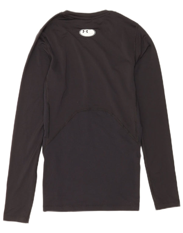 Under Armour Damen Heat Gear Top Langarm UK 10 Small Schwarz Polyester