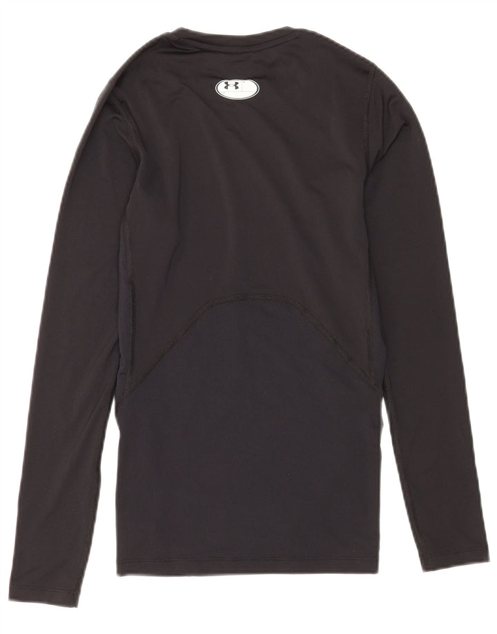 Under Armour Damen Heat Gear Top Langarm UK 10 Small Schwarz Polyester