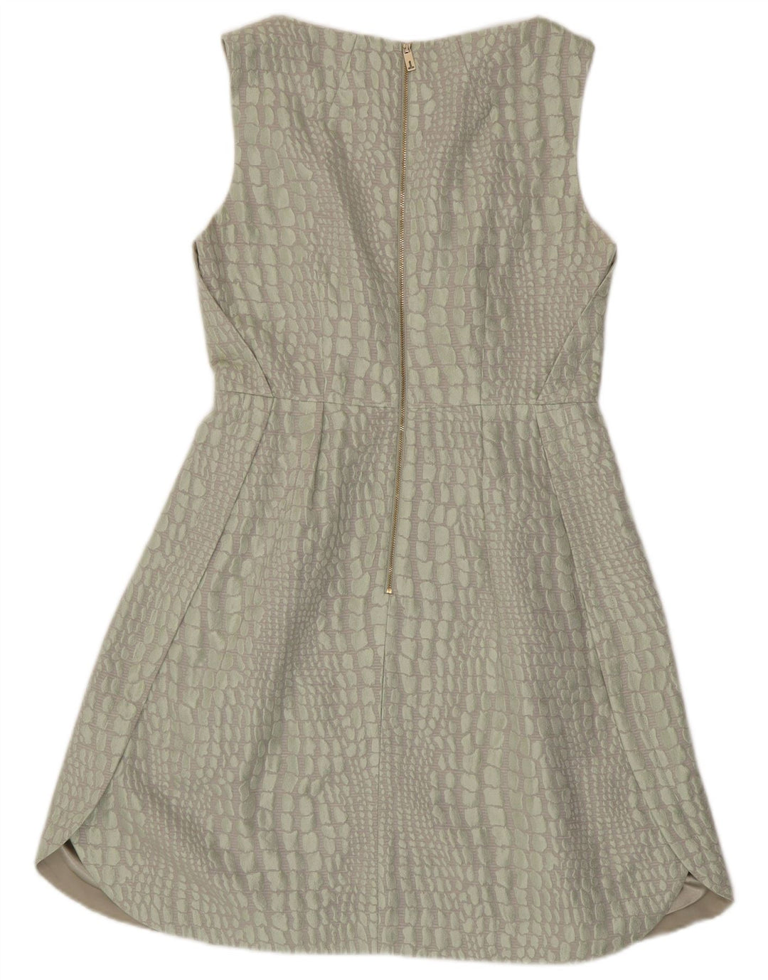 Ärmelloses A-Linien-Kleid für Damen von Ted Baker, Größe 3, mittelgrün, mit Tiermuster