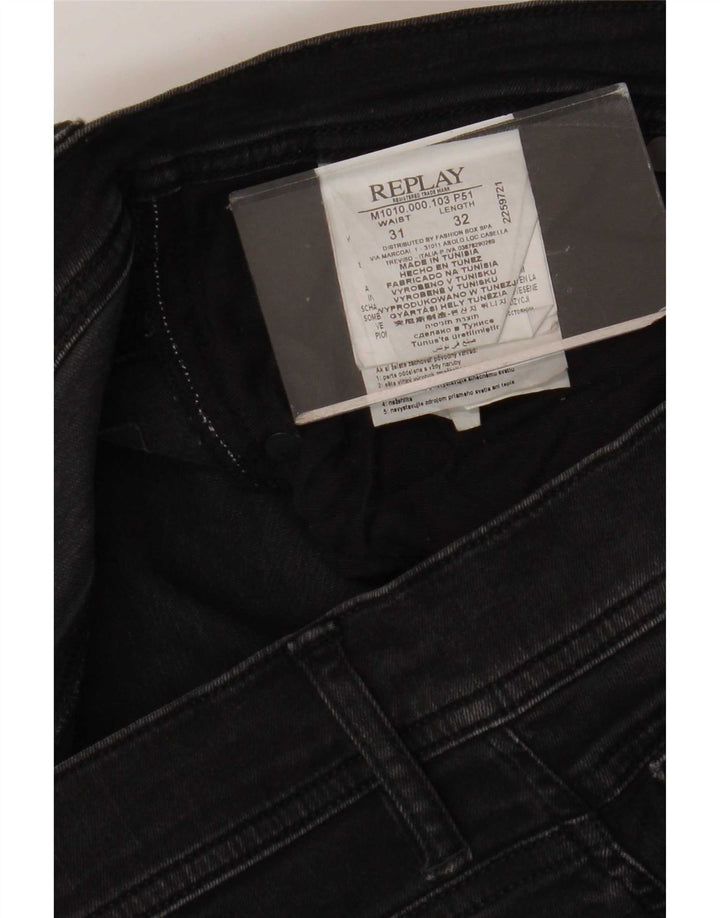 Replay Herren Slim Jeans W31 L32 Graue Baumwolle