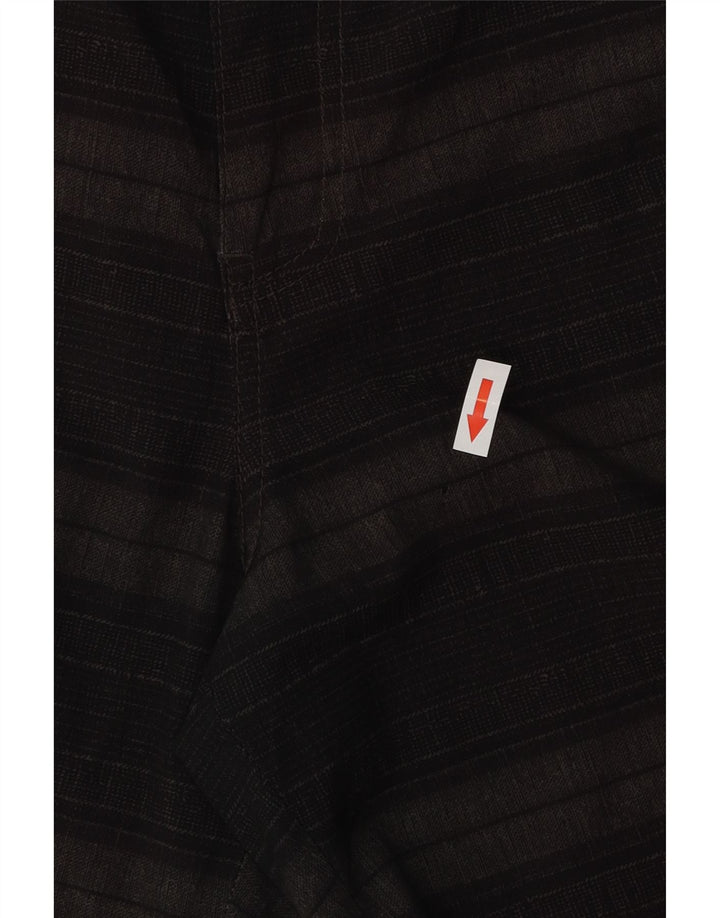 VOLCOM Herren Cargoshorts W32 Großes grau gestreiftes Polyester