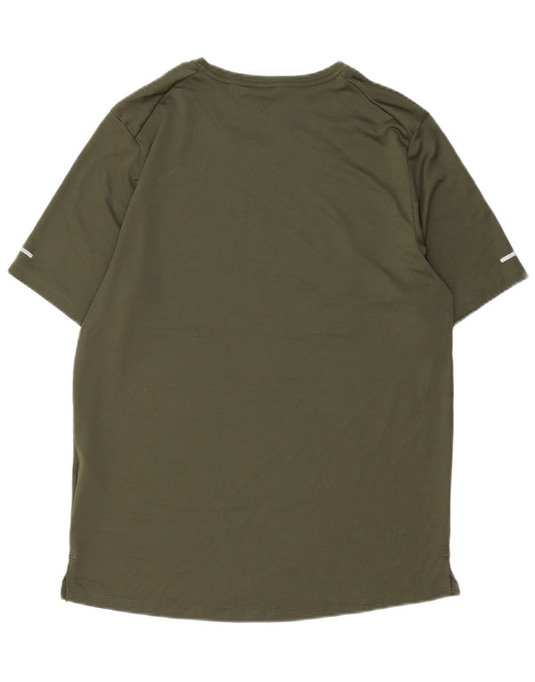 Nike Herren-Lauf-T-Shirt mit Grafik, mittelgrün, Polyester, Sport