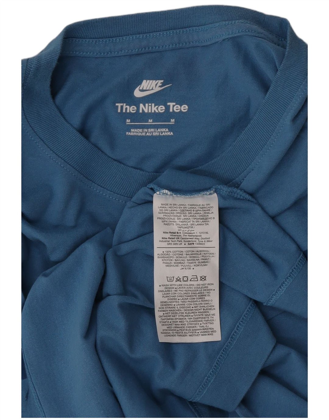 Nike Herren-T-Shirt mit Grafik, mittelblaue Baumwolle