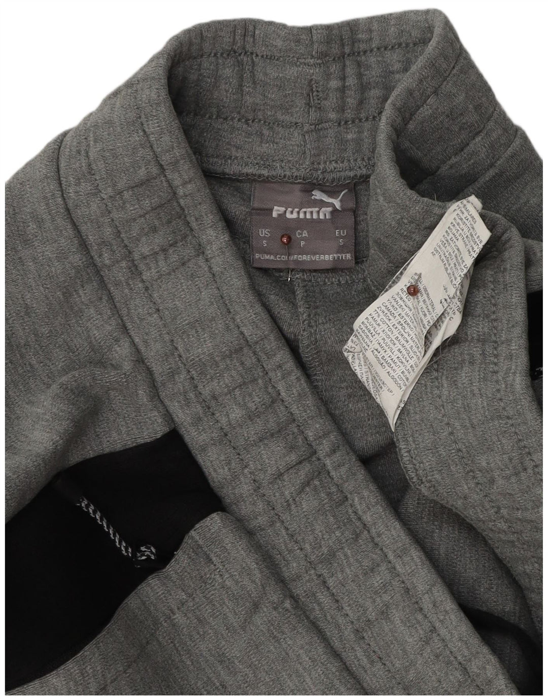 Puma Herren-Trainingshose, Größe S, Grau, Colourblock-Baumwolle