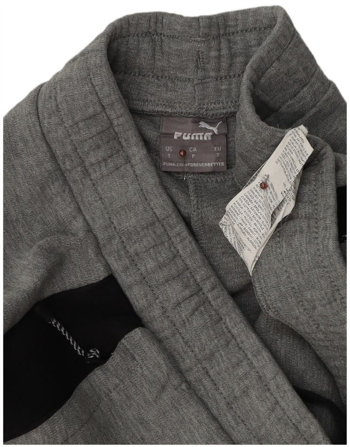 Puma Herren-Trainingshose, Größe S, Grau, Colourblock-Baumwolle