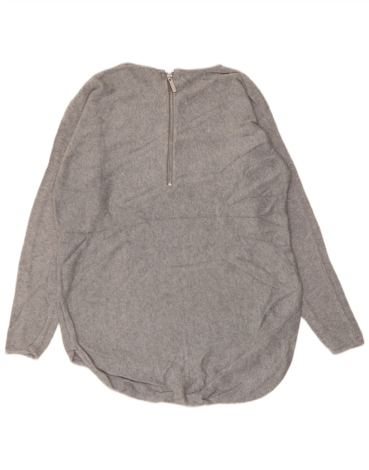 MICHAEL KORS Damen Pullover mit U-Boot-Ausschnitt, UK 14, Mittelgrau