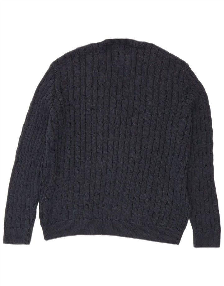 Superdry Damen-Pullover mit V-Ausschnitt, übergroß, Gr. 10, Marineblau