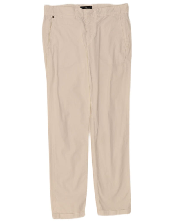 Gerade Chino-Hose für Damen von Fay, W29, L29, weiße Baumwolle