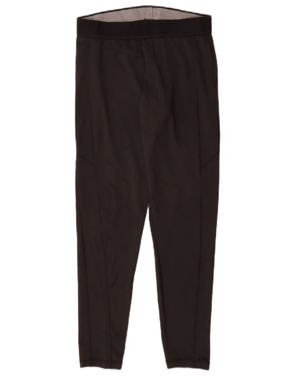 ADIDAS Damen Climalite Leggings UK 12/14 Medium Schwarz Polyester