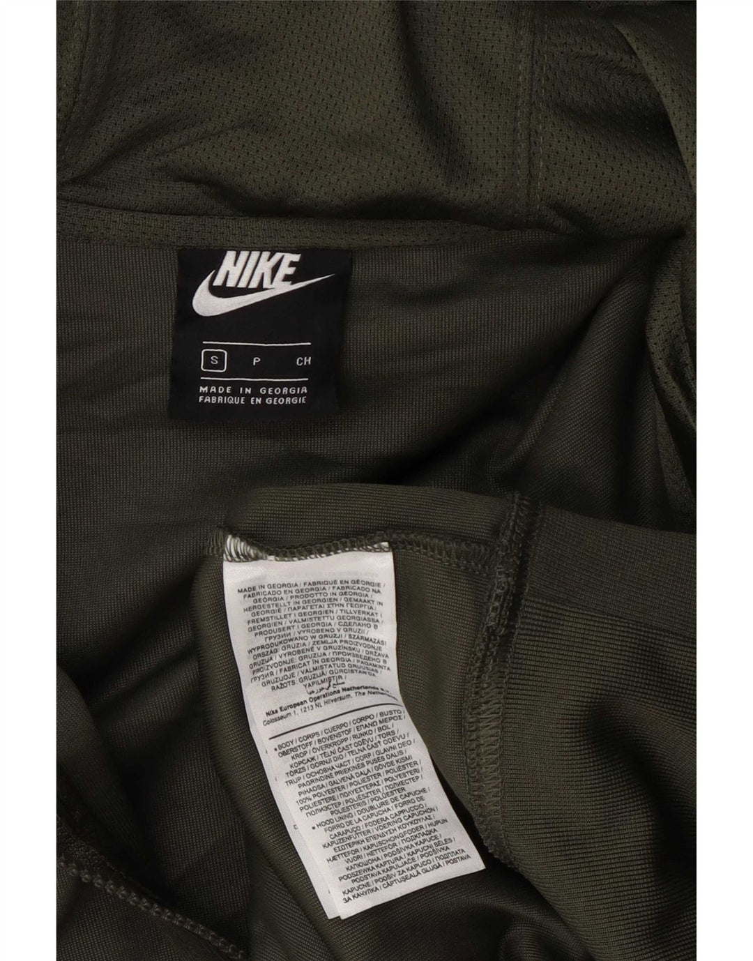 Nike Herren-Kapuzenpullover mit Reißverschluss, klein, grün, Polyester