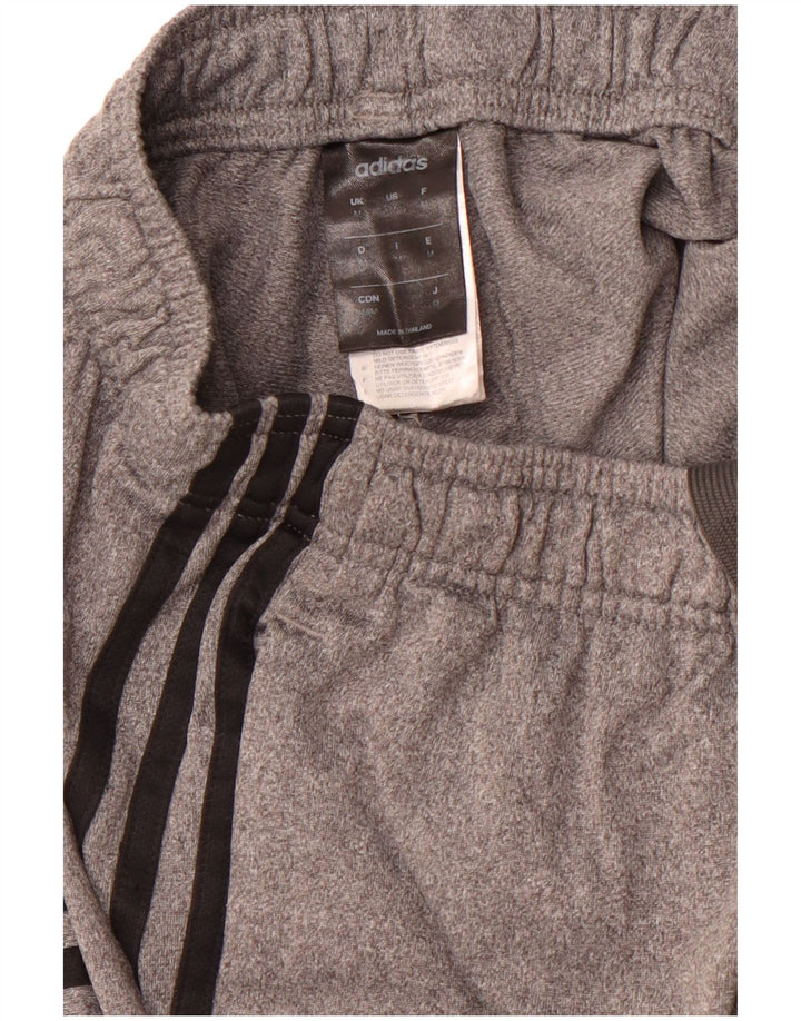 ADIDAS Damen Trainingshose UK 12 Mittelgraues Polyester