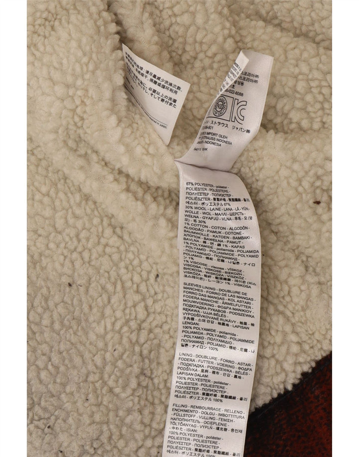 Levi's Herren Sherpa-Jacke UK 36 Small Brown Check Polyester