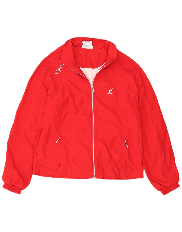AUSTRALIAN L'ALPINA Damen-Trainingsanzug-Top-Jacke IT 46 Large Red Polyester
