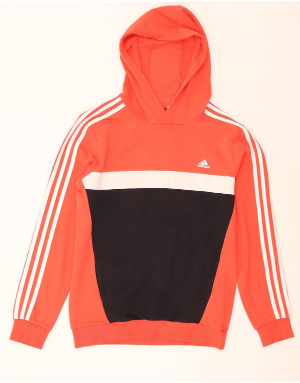 Adidas Kapuzenpullover für Jungen, 15–16 Jahre, Orange, Colourblock-Baumwolle