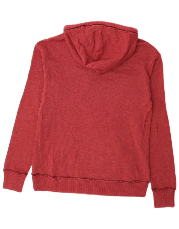 Hollister Womens Graphic Hoodie Pullover UK 10 Small Rote Baumwolle